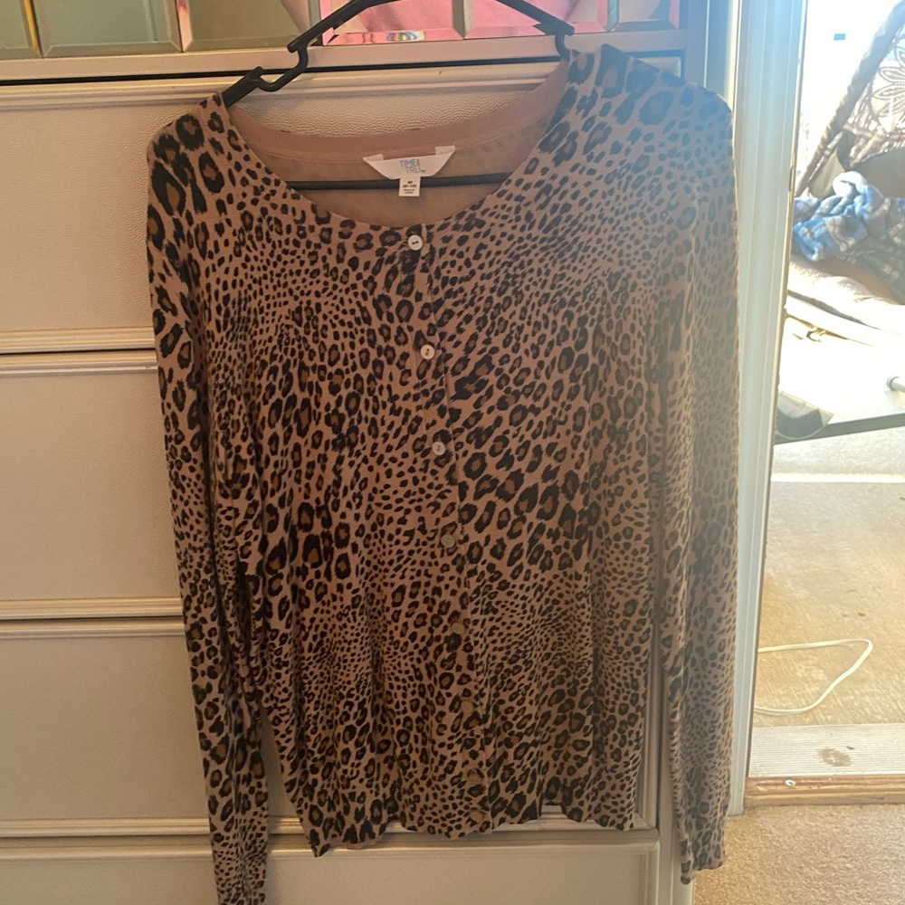 Cheetah Print Button up Cardigan